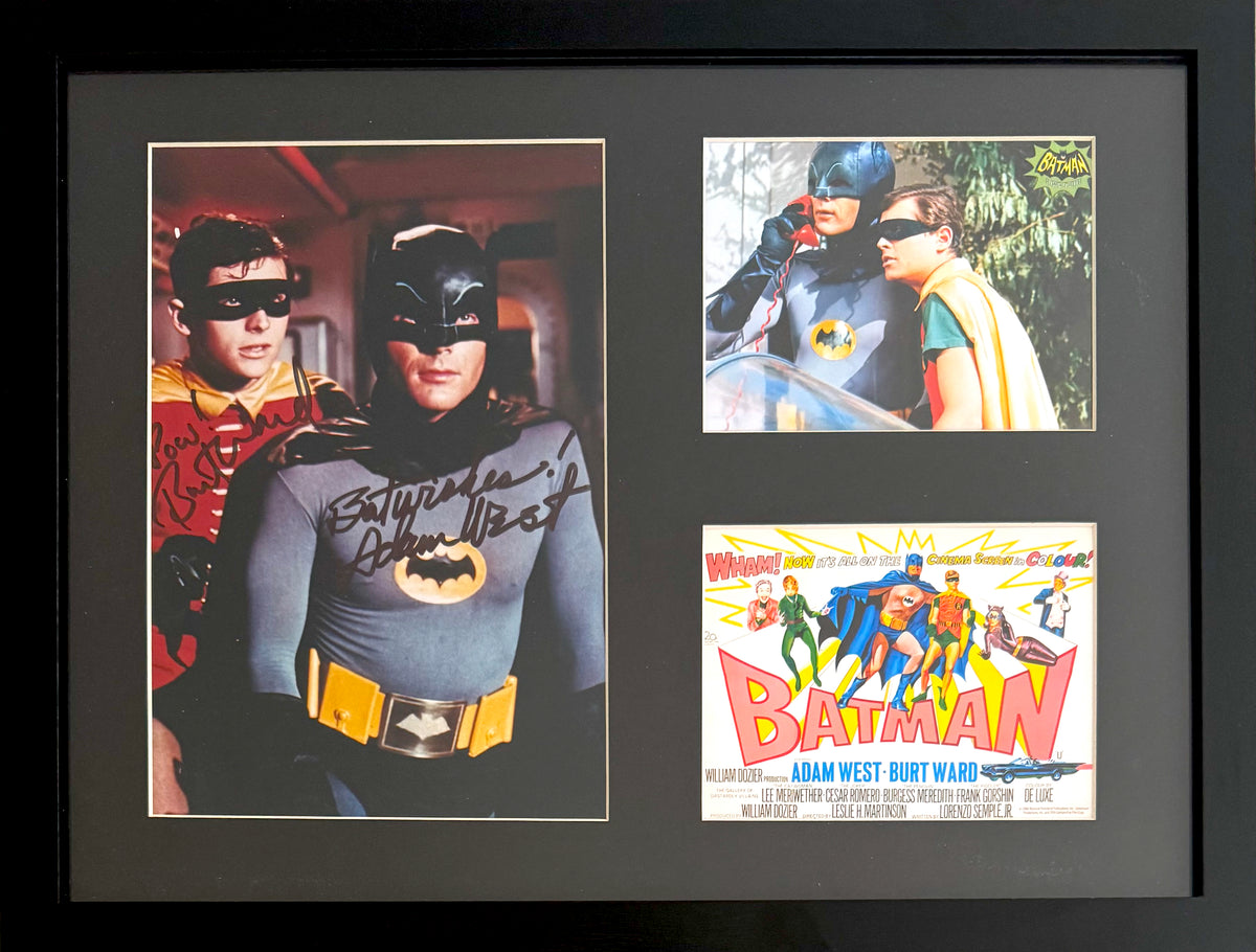 Adam West, Burt Ward, Guaranteed Hand Signed Mounted 'Batman' Presentation & COA
