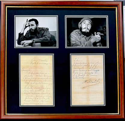 Fidel Castro, Former Cuban President, Hand Signed Historic Letter Presentation & AFTAL COA