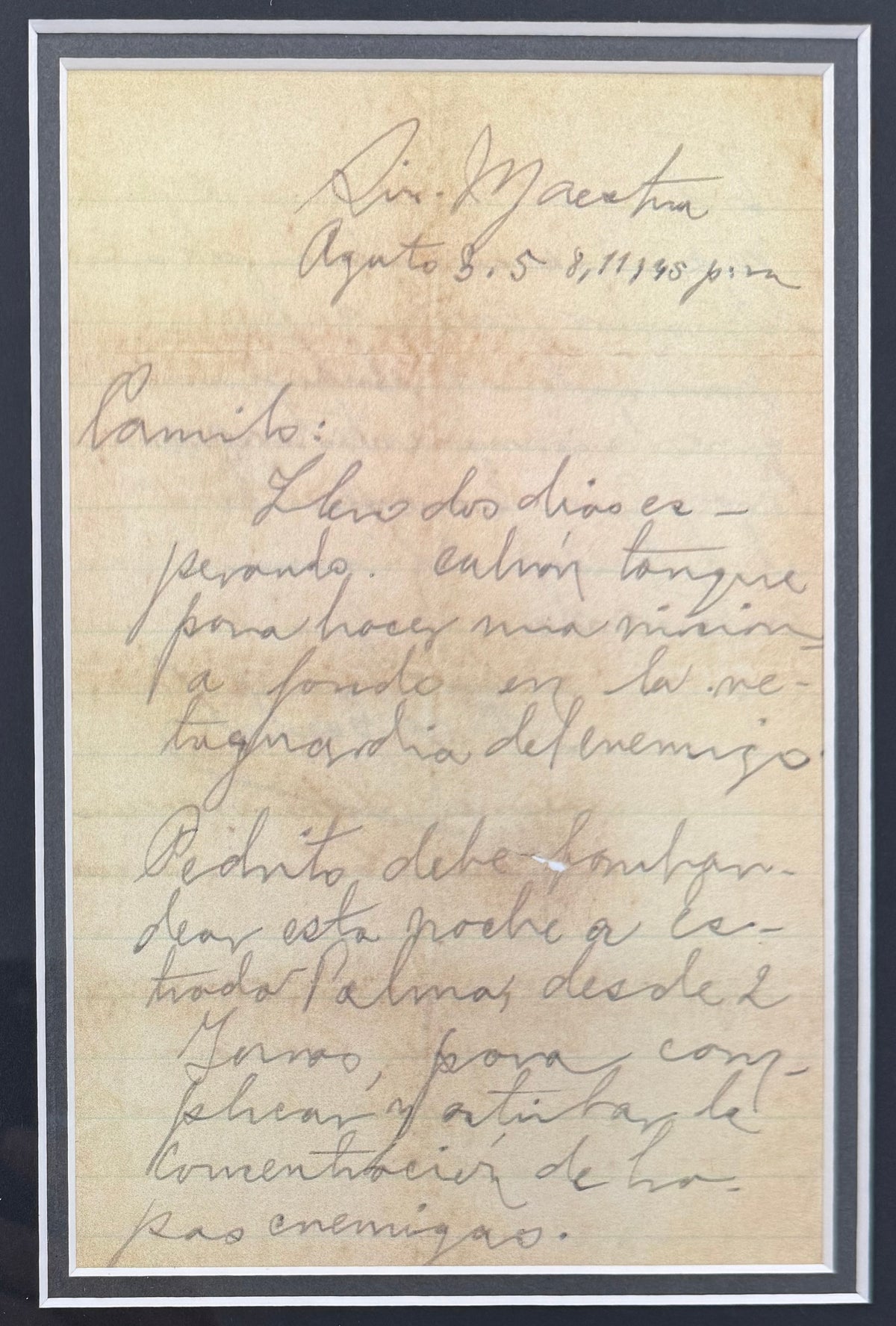Fidel Castro, Former Cuban President, Hand Signed Historic Letter Presentation & AFTAL COA