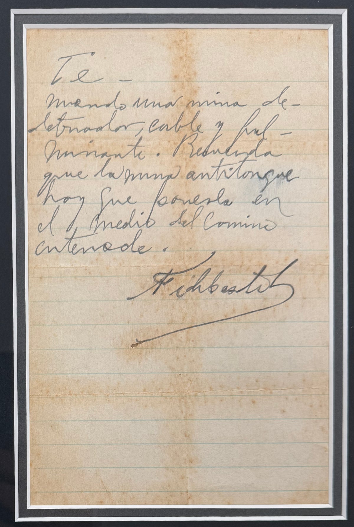 Fidel Castro, Former Cuban President, Hand Signed Historic Letter Presentation & AFTAL COA
