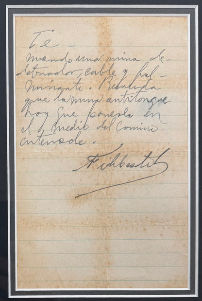 Fidel Castro, Former Cuban President, Hand Signed Historic Letter Presentation & AFTAL COA