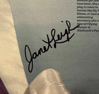 Janet Leigh, Hollywood Actress, Hand Signed Original Magazine Photo & COA