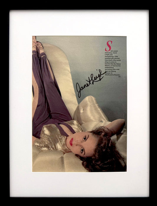 Janet Leigh, Hollywood Actress, Hand Signed Original Magazine Photo & COA
