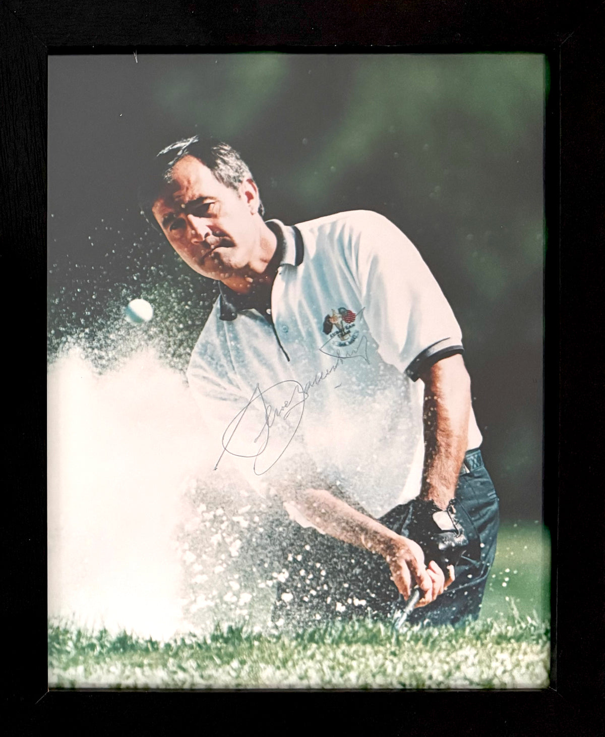 Seve Ballesteros, Golf Legend, Hand Signed Photo, 25cm x 20cm Framed & COA