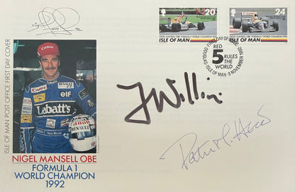 Frank Williams, Patrick Head, F1, Formula One Legends Hand Signed FDC, First Day Cover & AFTAL COA
