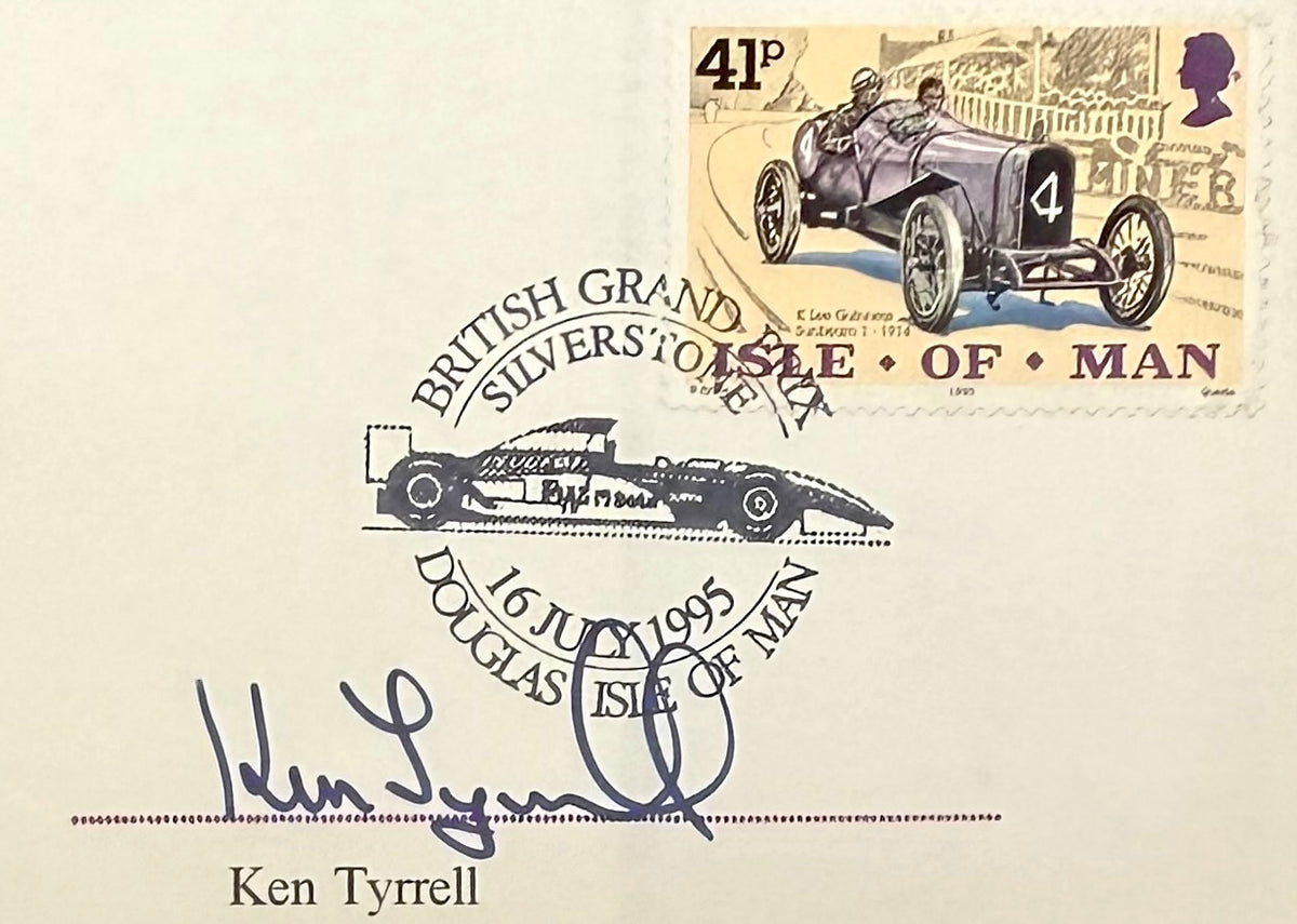 Ken Tyrell, F1 Legend, Hand Signed Limited Edition (96/120) FDC & AFTAL COA