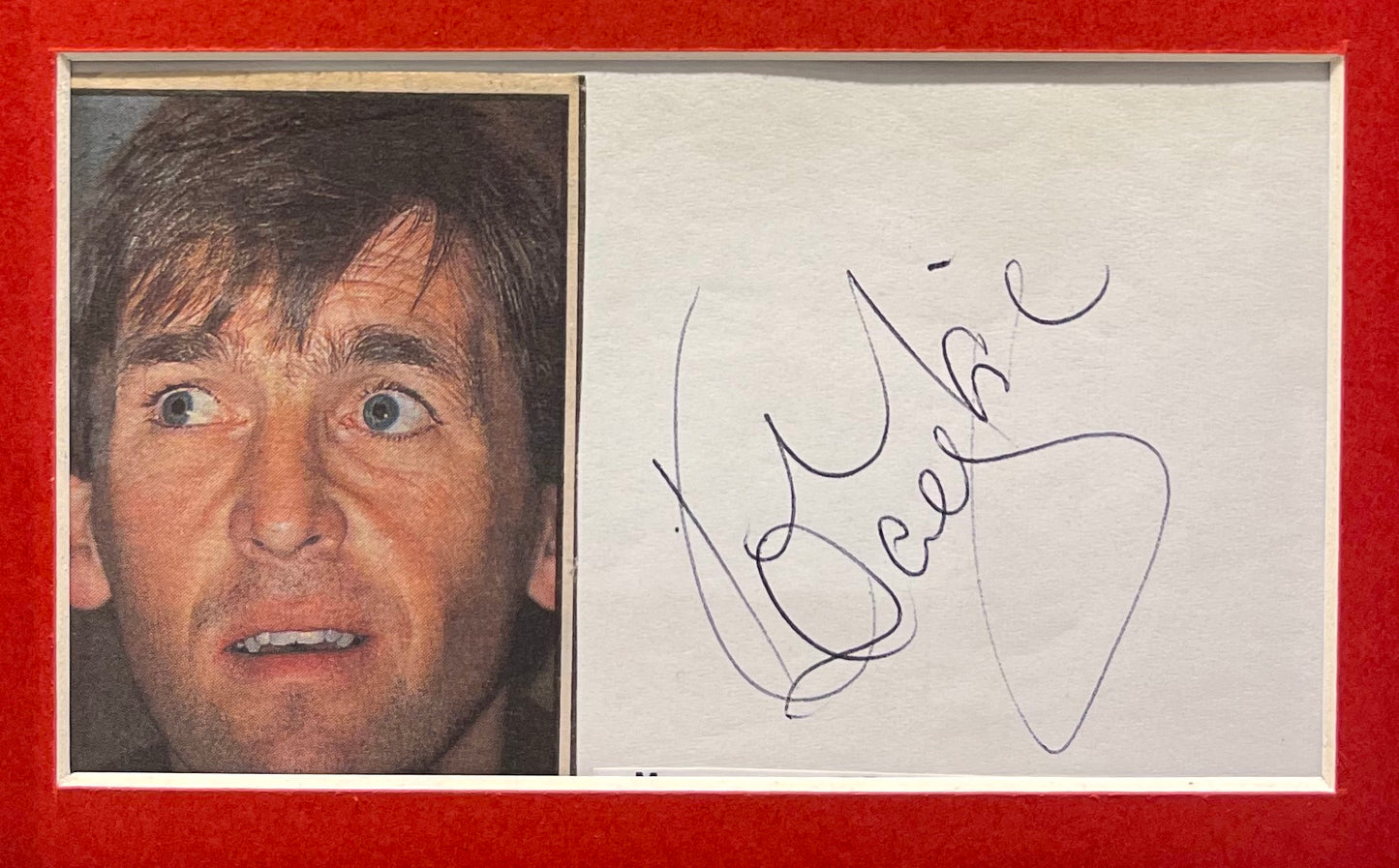 KENNY DALGLISH LIVERPOOL FC HAND SIGNED CARD, PHOTO PRESENTATION WITH COA