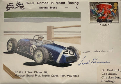 Jack Fairman & George Abecassis, Former Formula 1 Drivers, Hand Signed FDC, First Day Cover