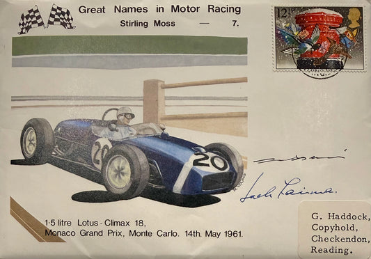 Jack Fairman & George Abecassis, Former Formula 1 Drivers, Hand Signed FDC, First Day Cover