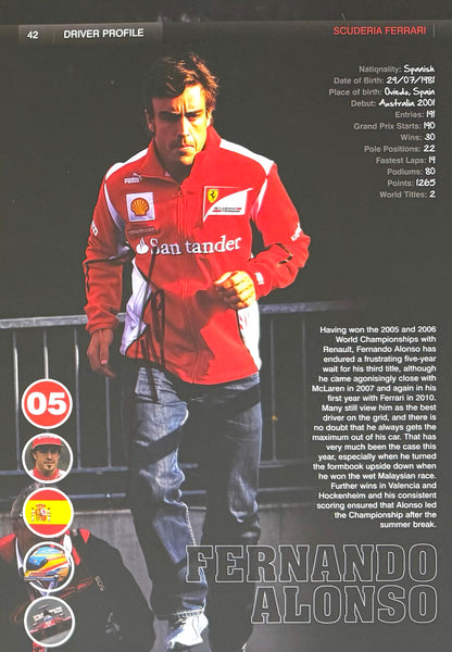 Fernando Alonso Ferrari - Hand Signed Framed Magazine Page & COA