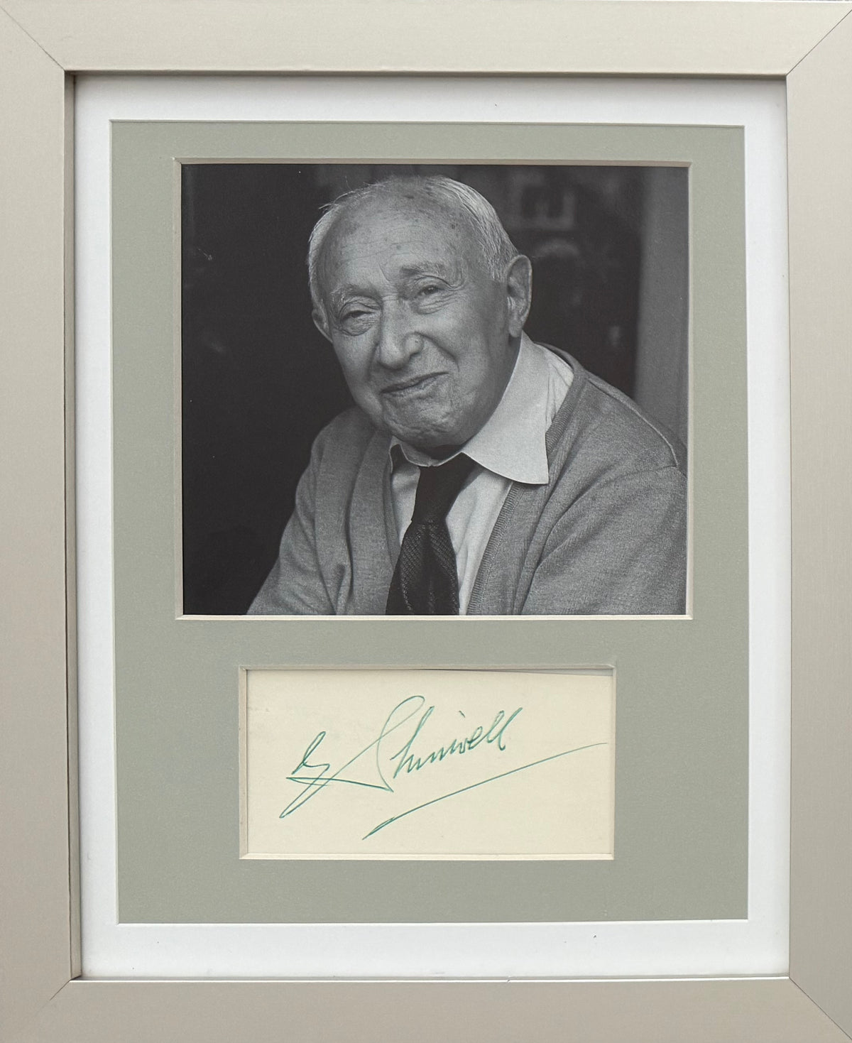 Manny Shinwell, Labour Politician, Hand Signed Card, With Photo Presentation & COA