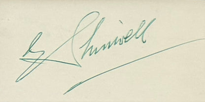 Manny Shinwell, Labour Politician, Hand Signed Card, With Photo Presentation & COA