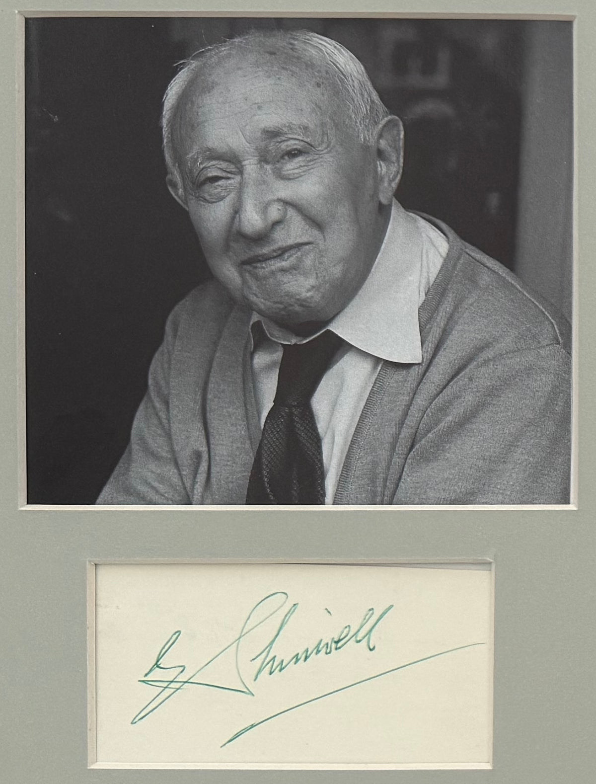 Manny Shinwell, Labour Politician, Hand Signed Card, With Photo Presentation & COA