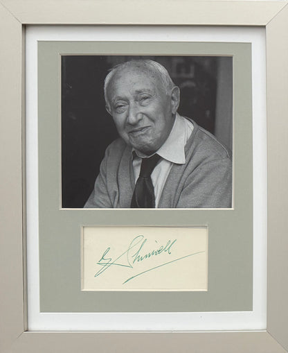 Manny Shinwell, Labour Politician, Hand Signed Card, With Photo Presentation & COA