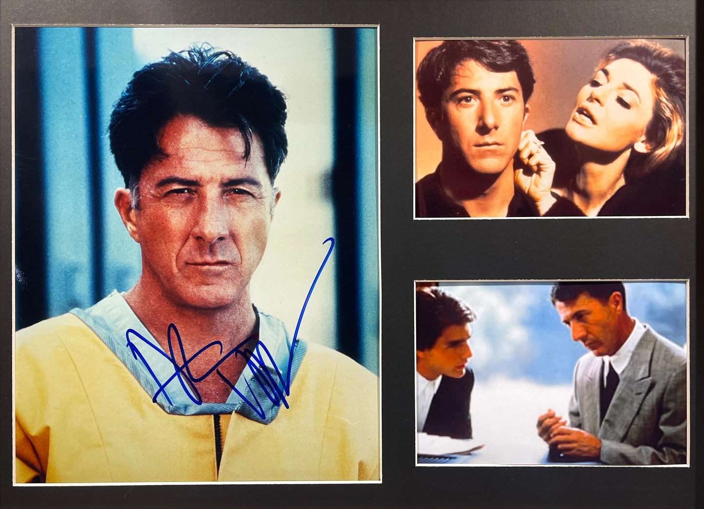 DUSTIN HOFFMAN HAND SIGNED PHOTO PRESENTATION WITH COA