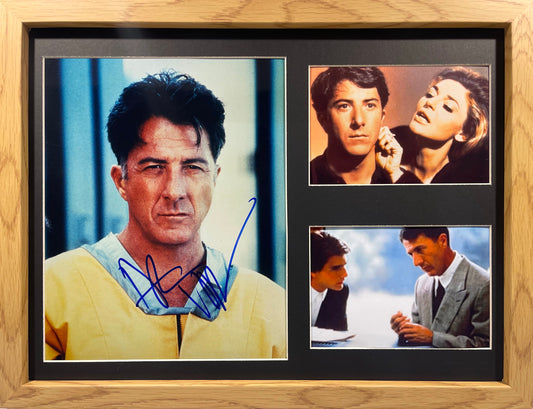 DUSTIN HOFFMAN HAND SIGNED PHOTO PRESENTATION WITH COA