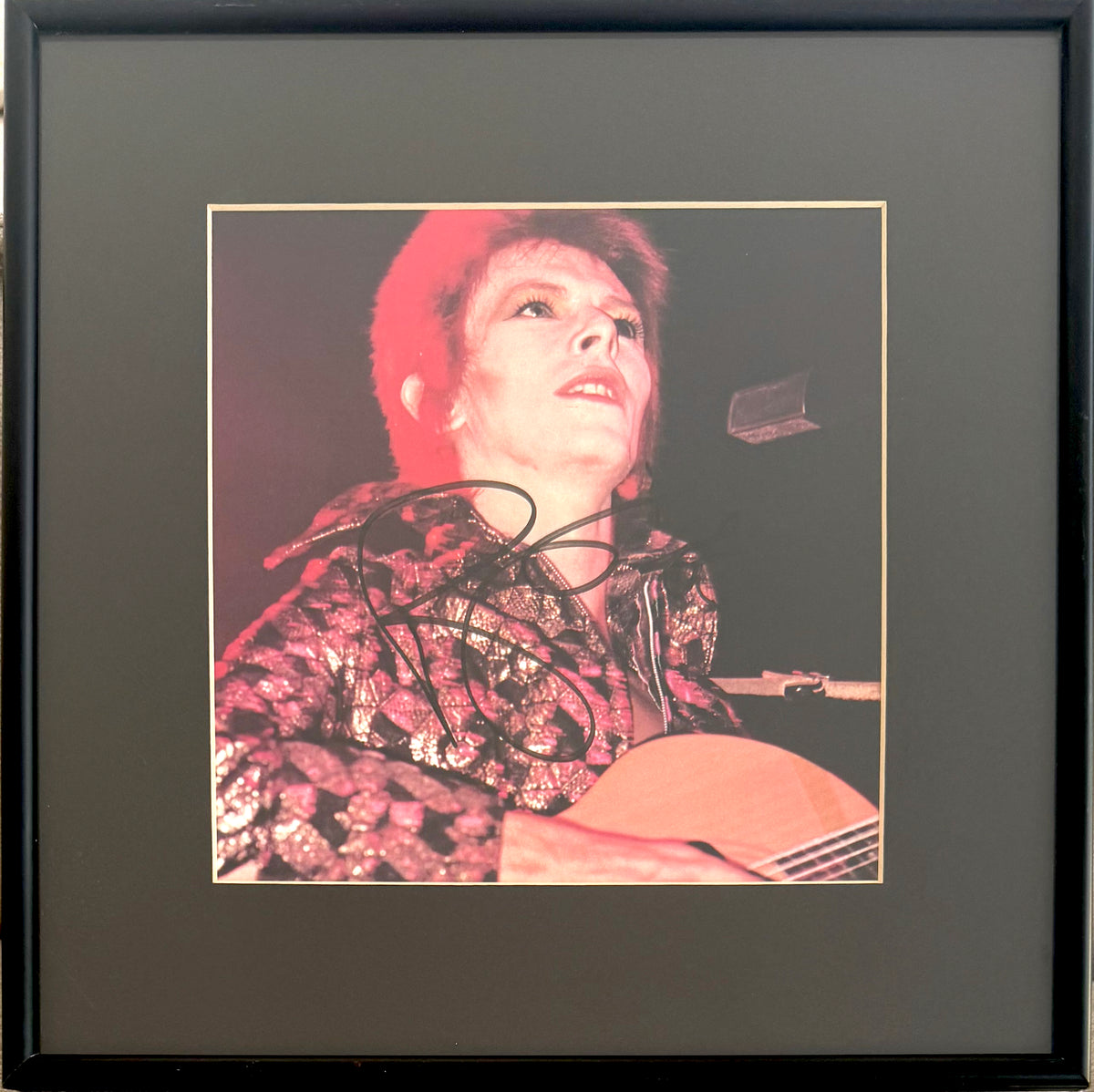David Bowie, Hand Signed Framed 30x30cm Photo Presentation & COA
