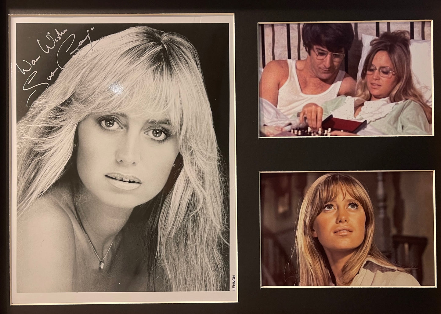 SUSAN GEORGE HAND SIGNED PHOTO PRESENTATION WITH COA