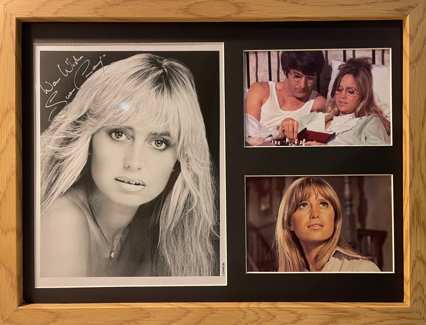 SUSAN GEORGE HAND SIGNED PHOTO PRESENTATION WITH COA