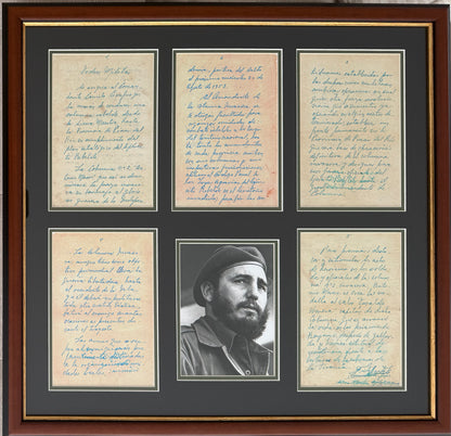 Fidel Castro, Former Cuban President, Hand Signed Historic Letter Presentation & AFTAL COA