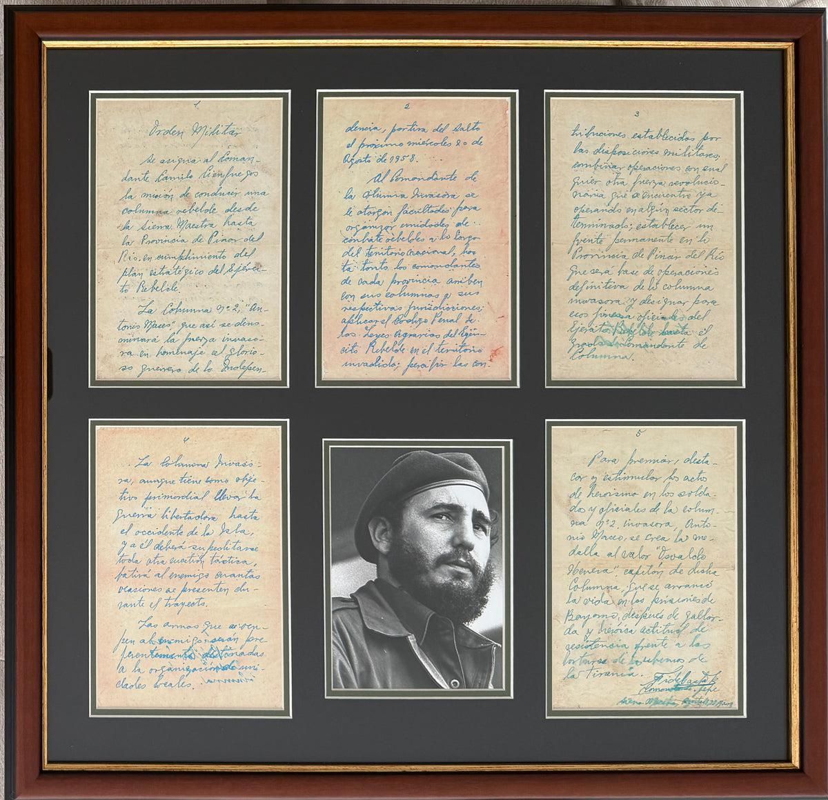 Fidel Castro, Former Cuban President, Hand Signed Historic Letter Presentation & AFTAL COA
