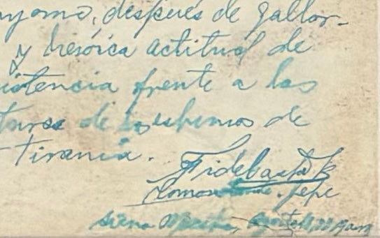 Fidel Castro, Former Cuban President, Hand Signed Historic Letter Presentation & AFTAL COA