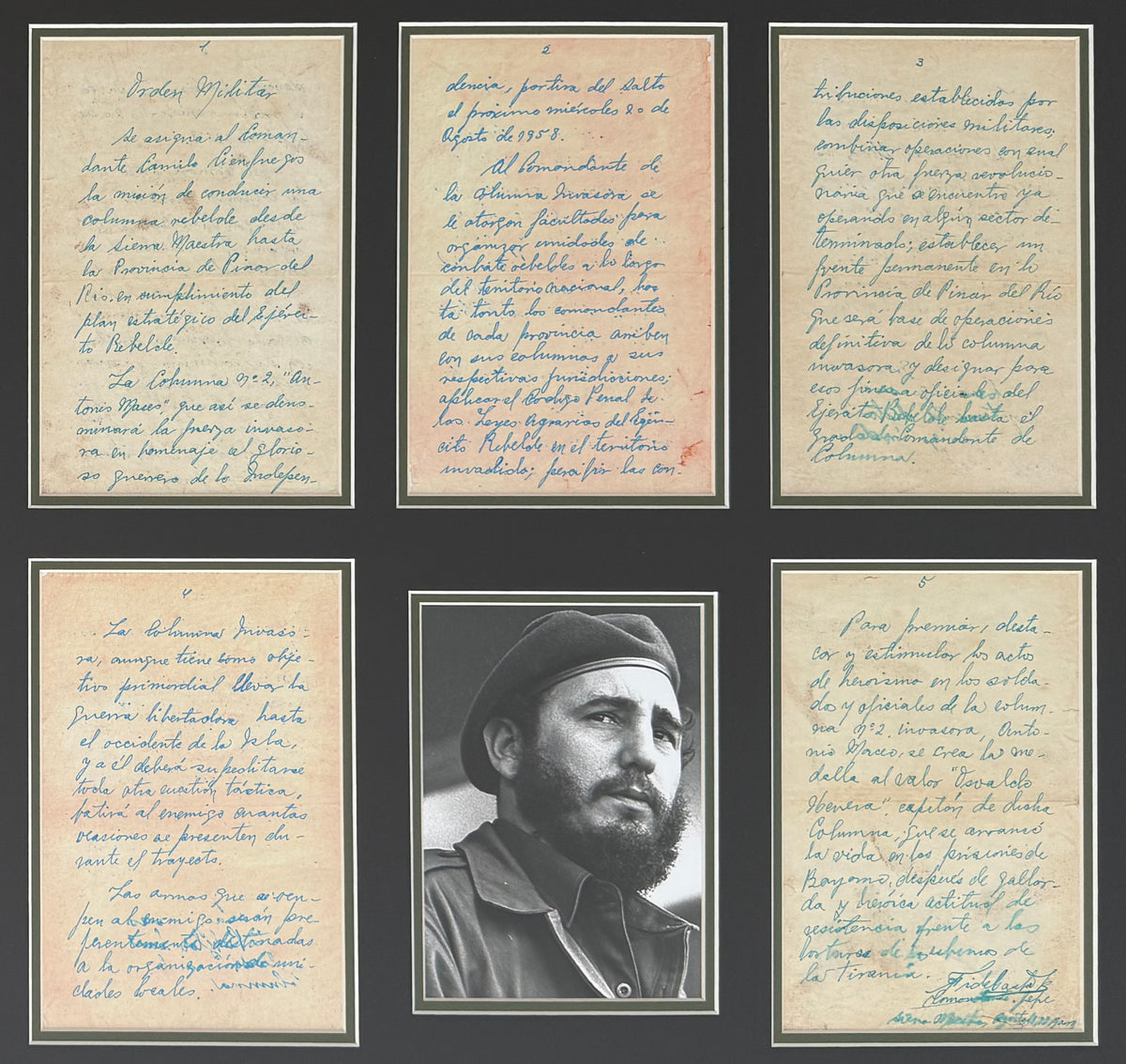 Fidel Castro, Former Cuban President, Hand Signed Historic Letter Presentation & AFTAL COA
