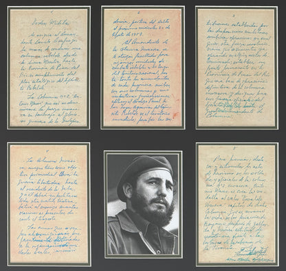 Fidel Castro, Former Cuban President, Hand Signed Historic Letter Presentation & AFTAL COA