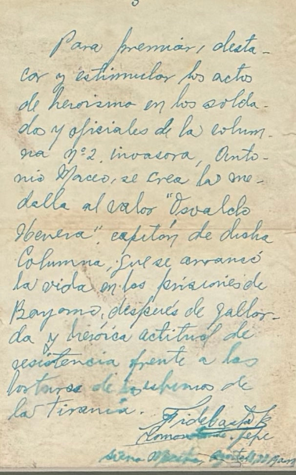 Fidel Castro, Former Cuban President, Hand Signed Historic Letter Presentation & AFTAL COA