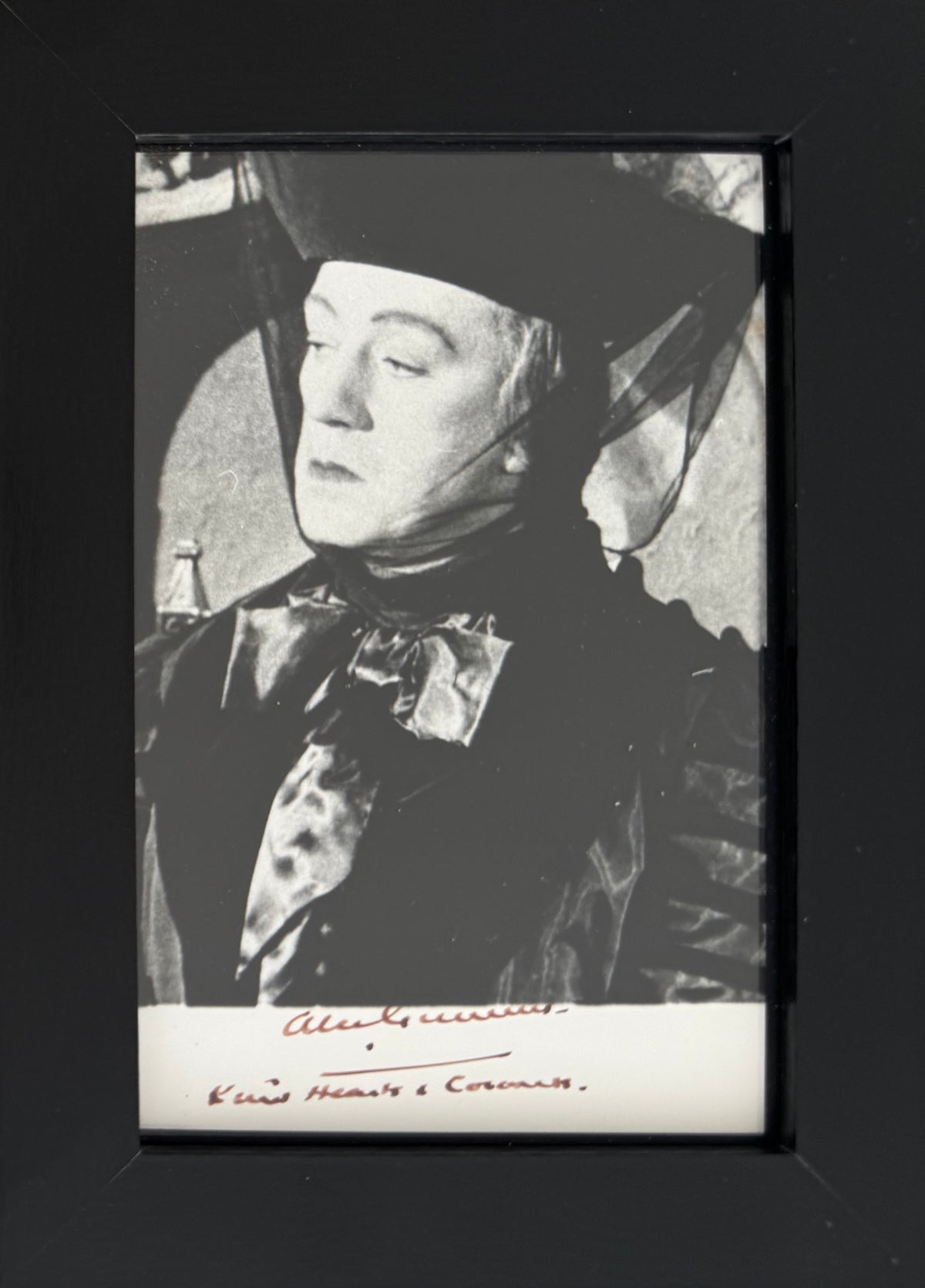 Sir Alec Guinness, Hand Signed Framed 25cm x 20cm Original Film Photo With COA