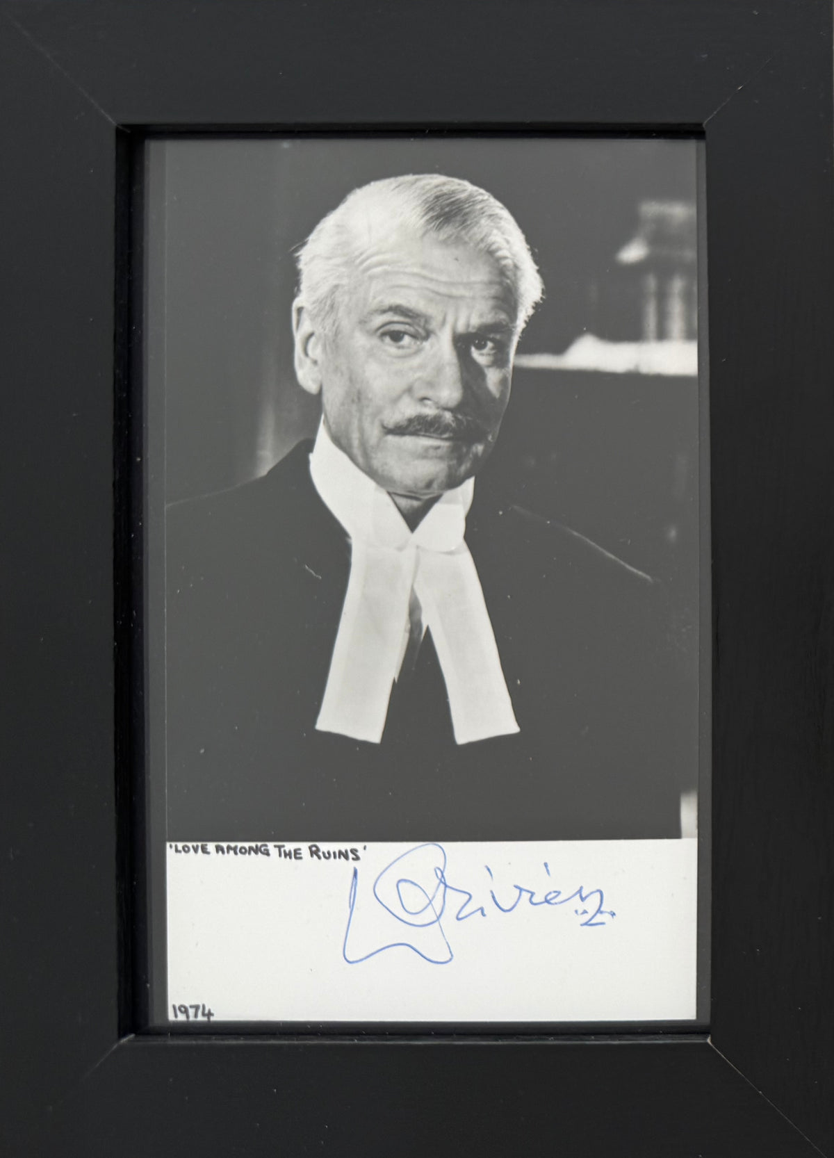 Laurence Olivier, Famous English Actor, Hand Signed Photo With COA