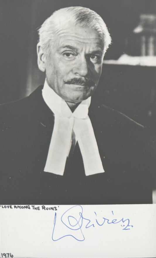 Laurence Olivier, Famous English Actor, Hand Signed Photo With COA