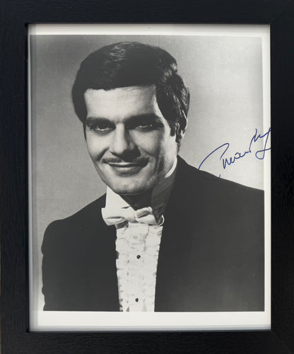 Omar Sharif Hand Signed Framed (25x20cm) Photo Presentation With COA