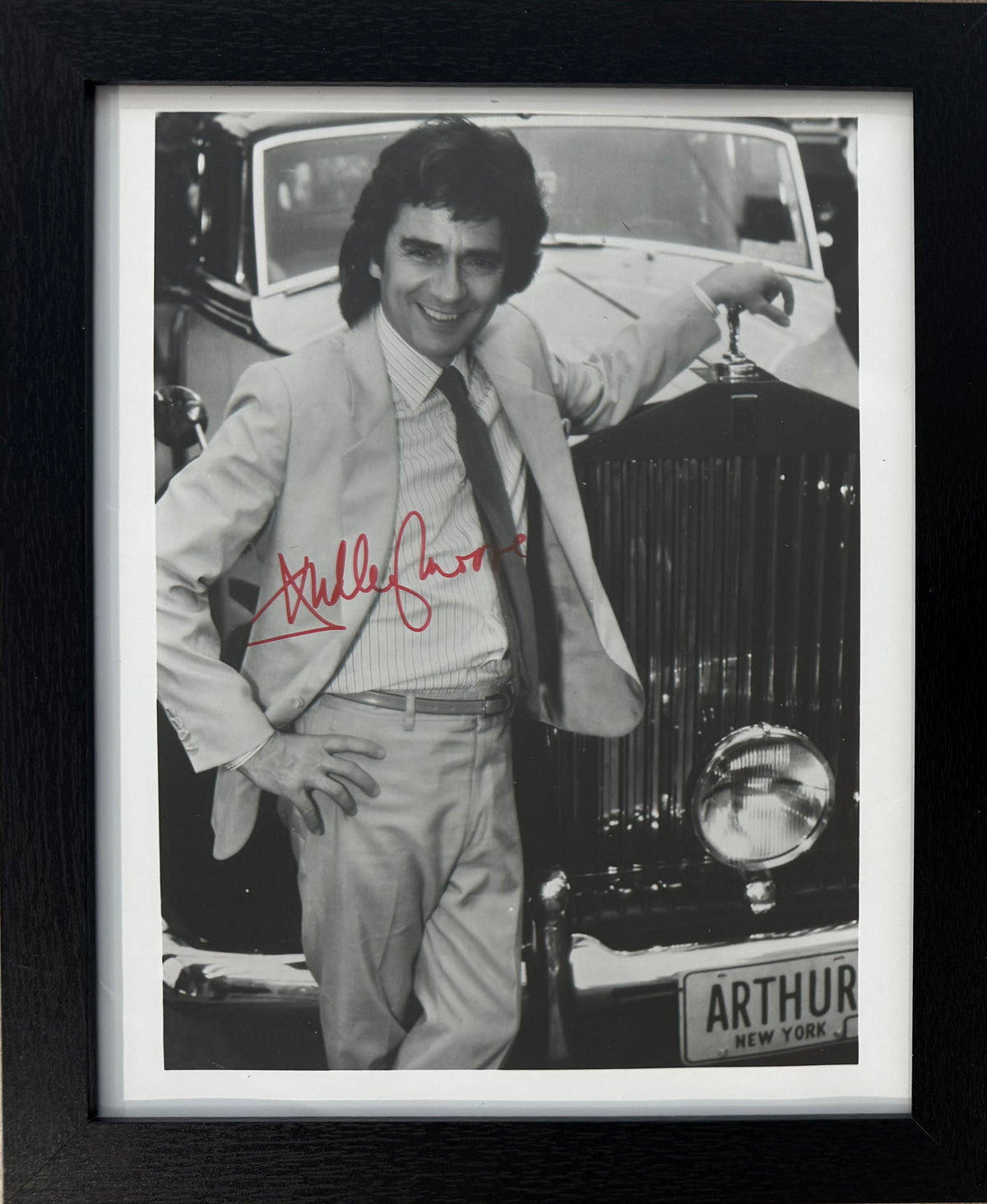Dudley Moore, Hand Signed Framed 25cm x 20cm Original 'Arthur' Photo & COA