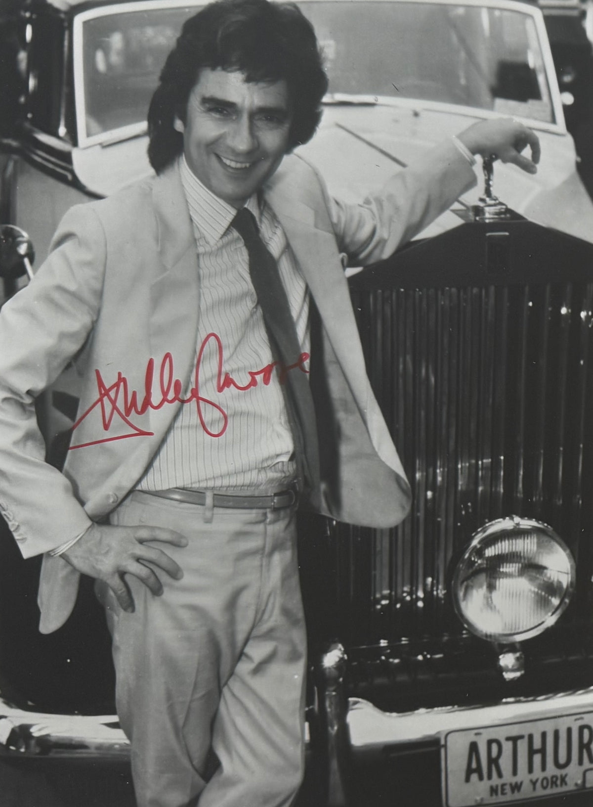 Dudley Moore, Hand Signed Framed 25cm x 20cm Original 'Arthur' Photo & COA