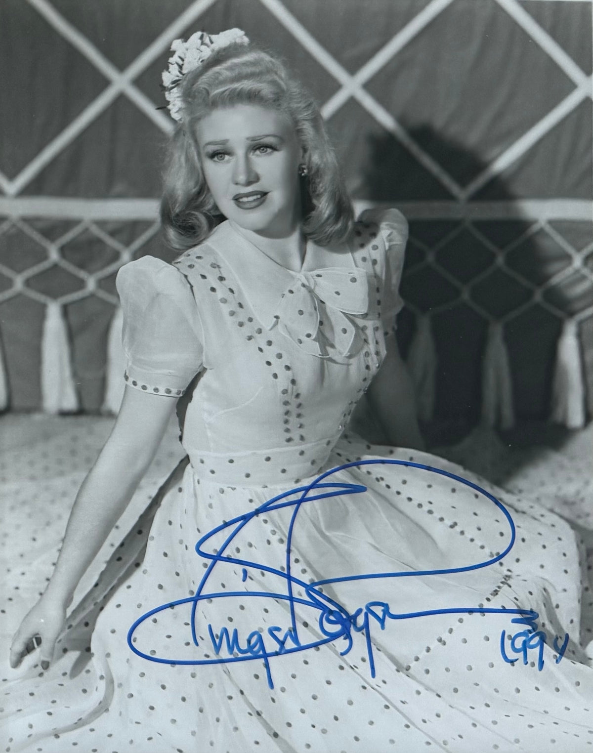 Ginger Rogers, American Actress, Hand Signed Original Film Photo & COA