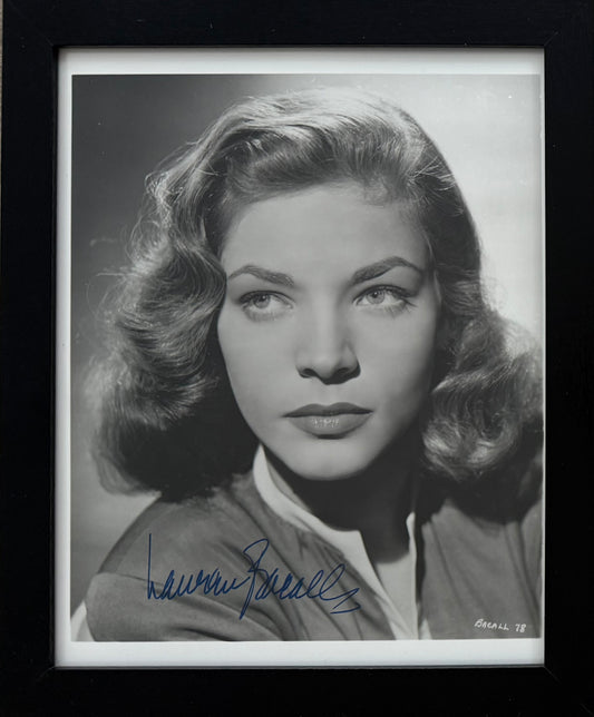 Lauren Bacall Guaranteed Hand Signed Card Photo Presentation & COA