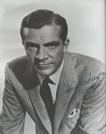 Dana Andrews, Iconic Actor, Hand Signed Framed Original Publicity Photo With COA