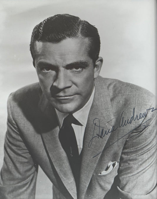 Dana Andrews, Iconic Actor, Hand Signed Framed Original Publicity Photo With COA