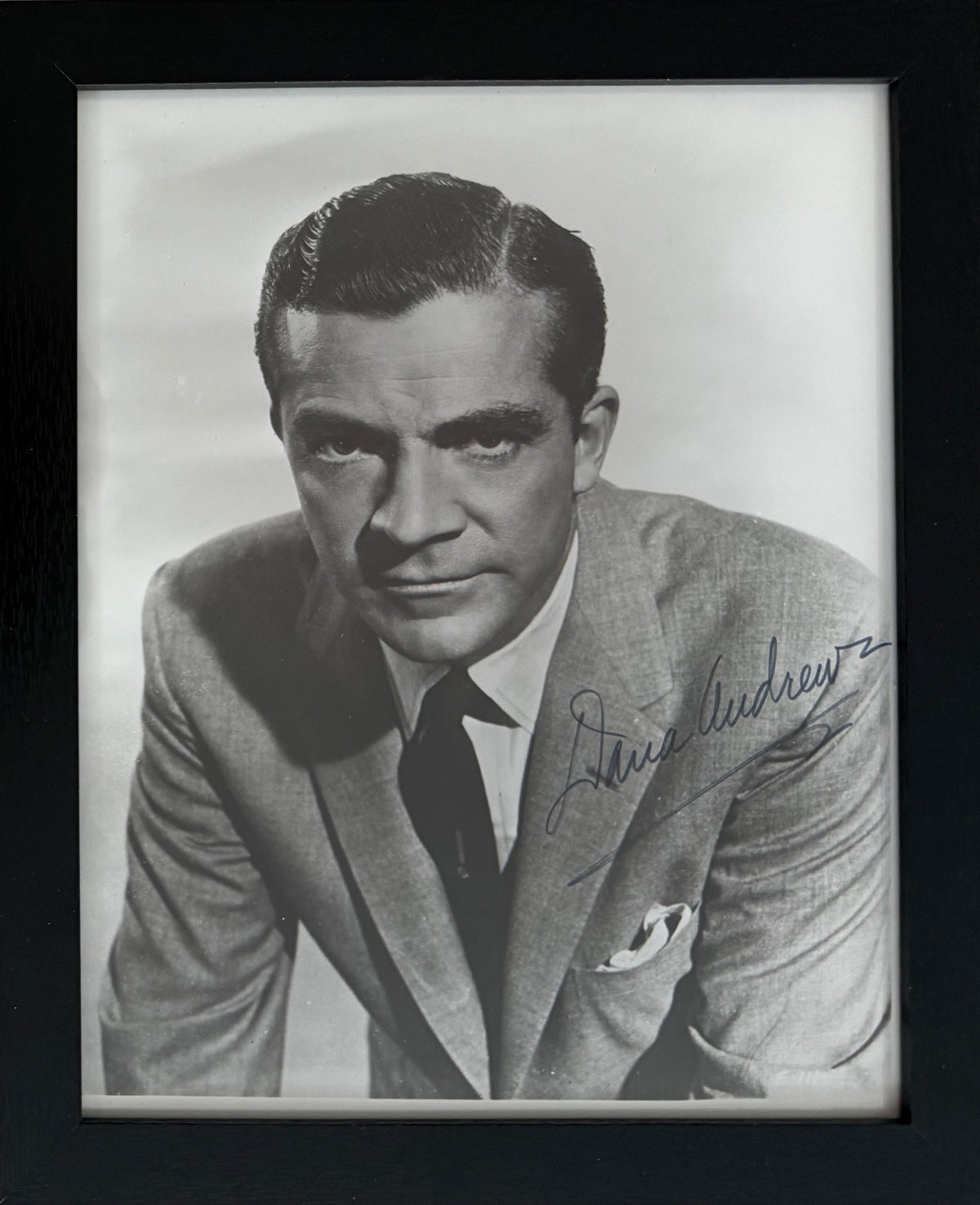 Dana Andrews, Iconic Actor, Hand Signed Framed Original Publicity Photo With COA
