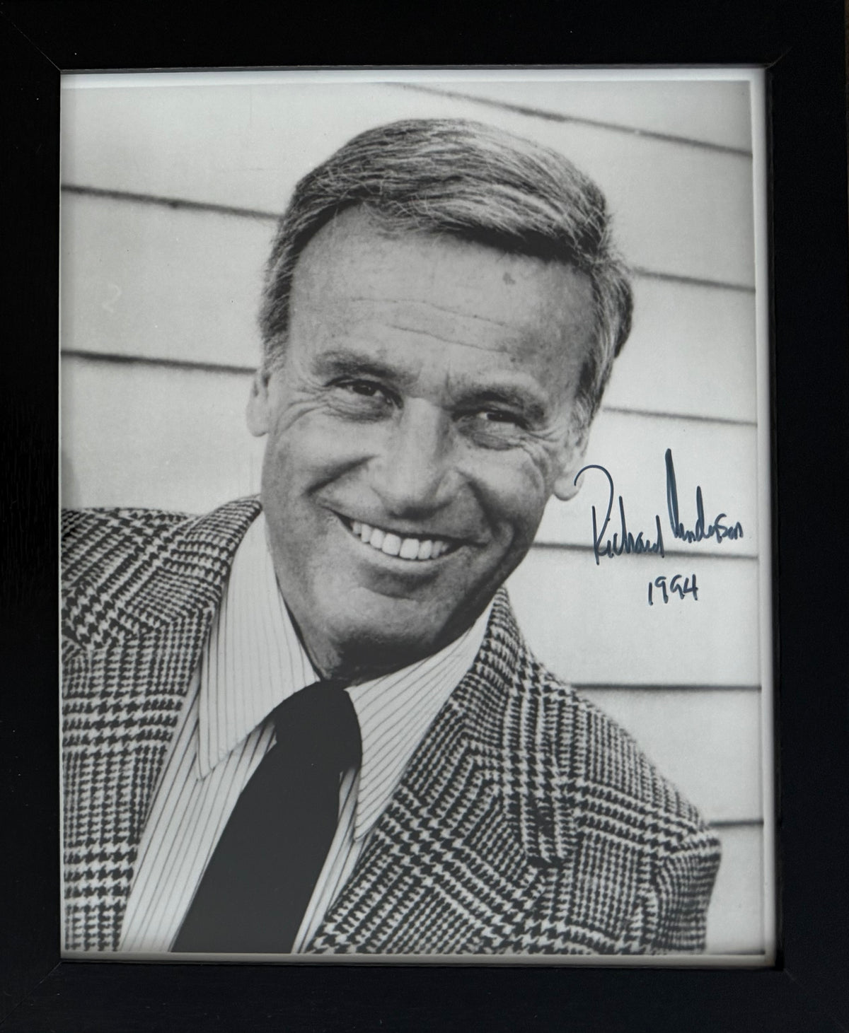 Richard Anderson, Six Million Dollar Man, Hand Signed Framed Original Publicity Photo & COA