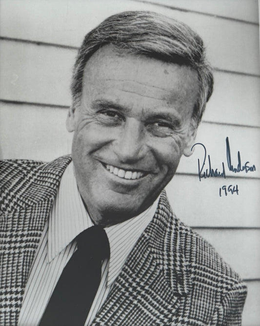 Richard Anderson, Six Million Dollar Man, Hand Signed Framed Original Publicity Photo & COA