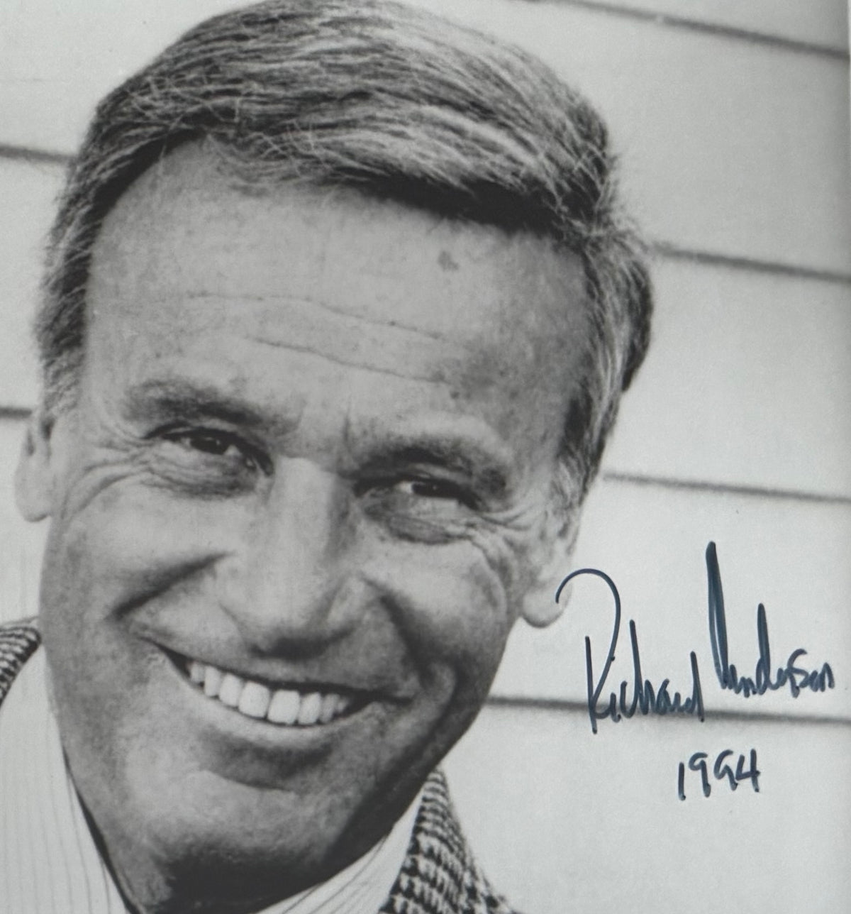 Richard Anderson, Six Million Dollar Man, Hand Signed Framed Original Publicity Photo & COA