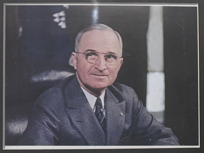 Harry S. Truman, 33rd, American President, Hand Signed Card Presentation & COA