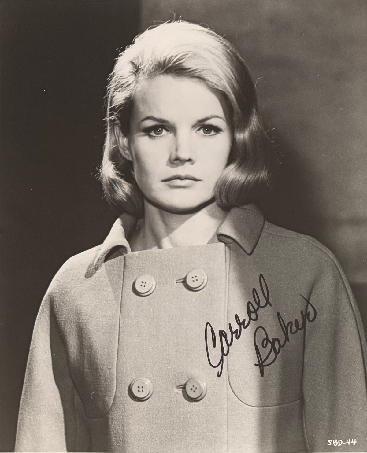 Carroll Baker, U.S. Actress, Hand Signed Framed Photo, 25cm x 20cm With COA