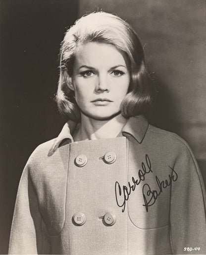 Carroll Baker, U.S. Actress, Hand Signed Framed Photo, 25cm x 20cm With COA