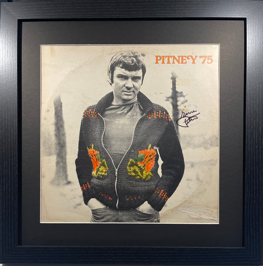 GENE PITNEY HAND SIGNED FRAMED (45cm x 45cm) ALBUM WITH COA