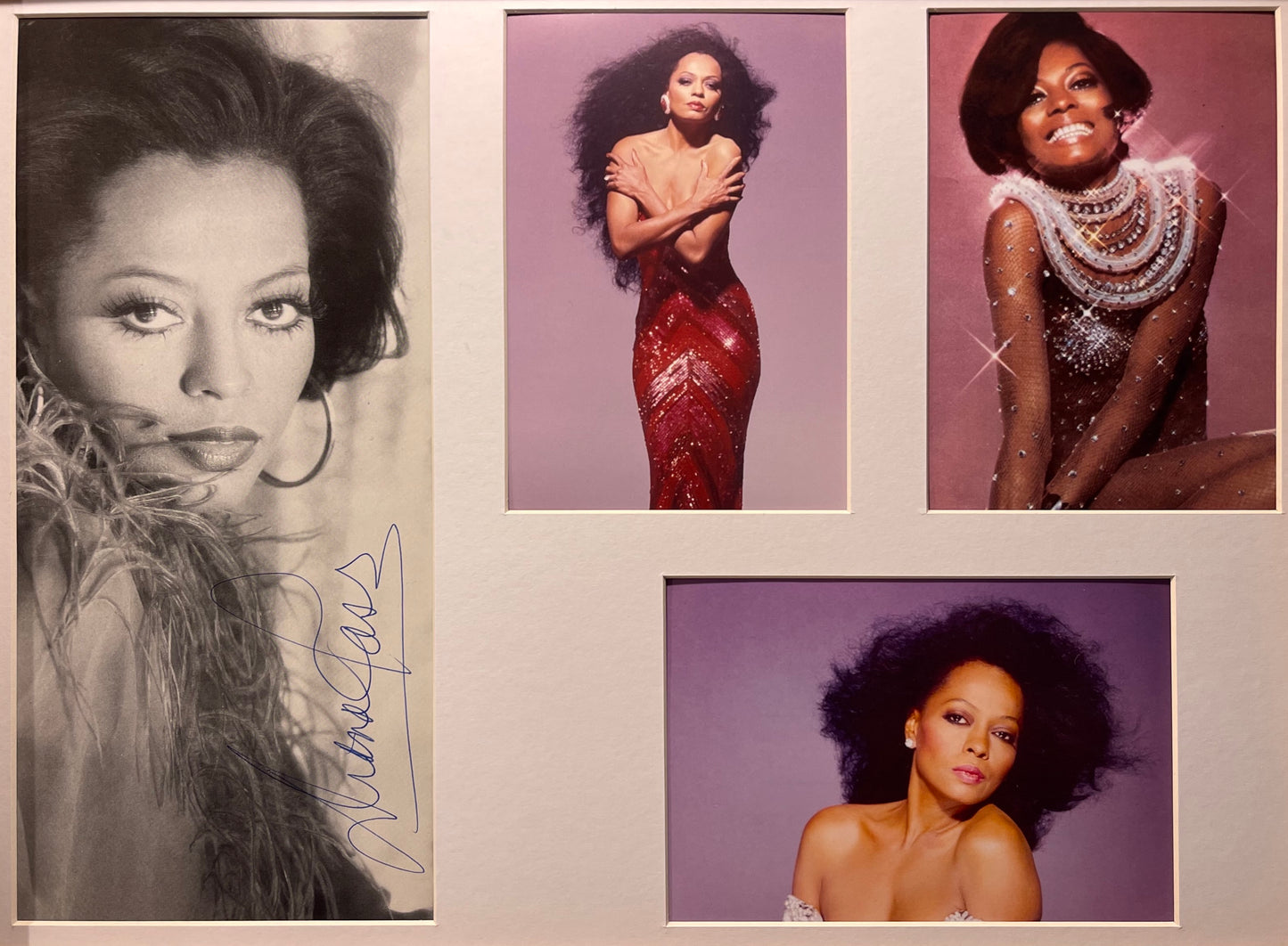 DIANA ROSS HAND SIGNED PHOTO PRESENTATION WITH COA