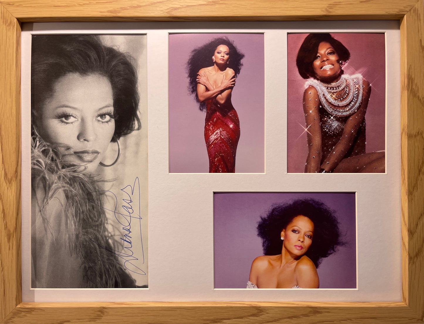 DIANA ROSS HAND SIGNED PHOTO PRESENTATION WITH COA