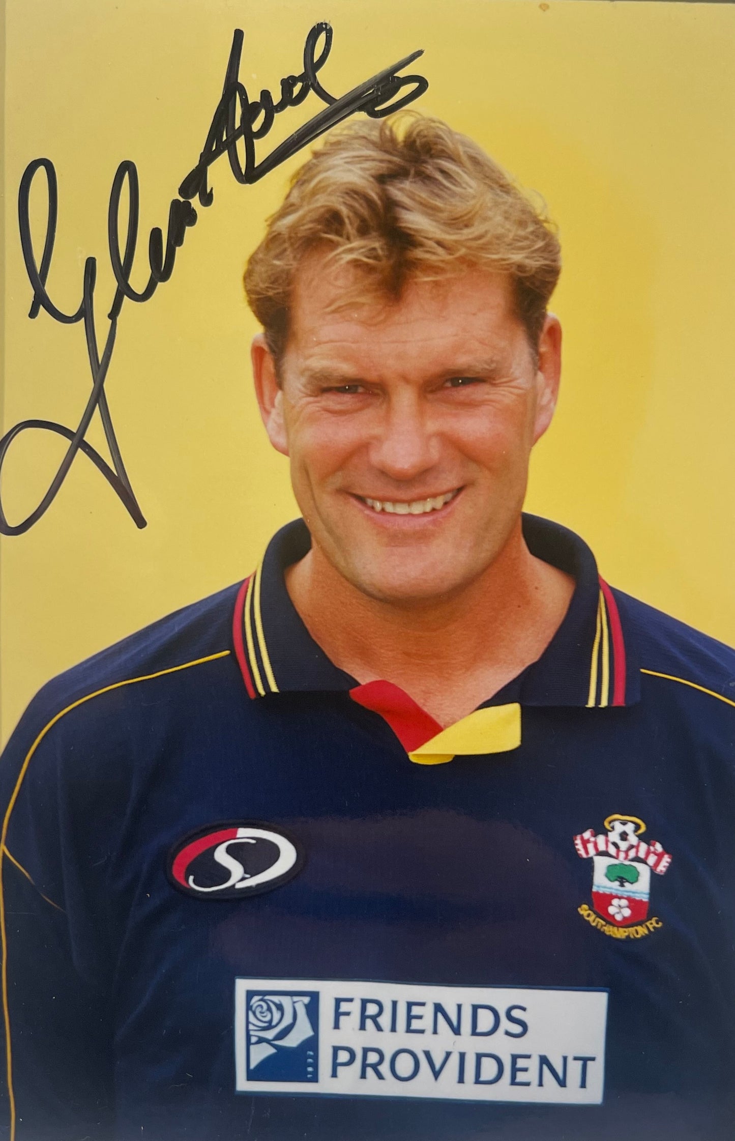 GLENN HODDLE FORMER ENGLAND MANAGER HAND SIGNED CARD PRESENTATION WITH COA